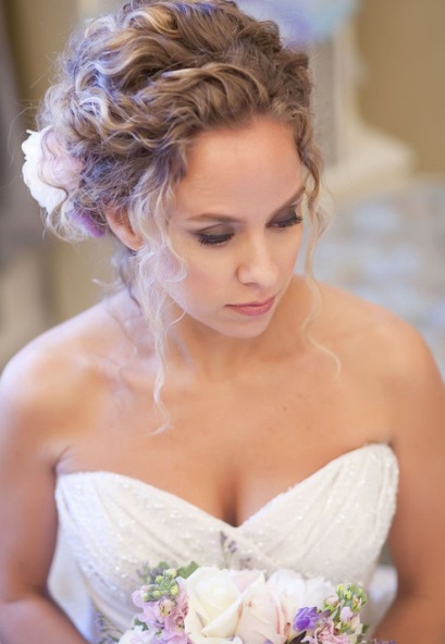 Loose Curly Updo- Wedding curly hairstyles