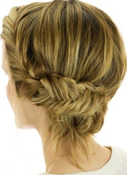 Loose Fishtail Updo- Loose Updos