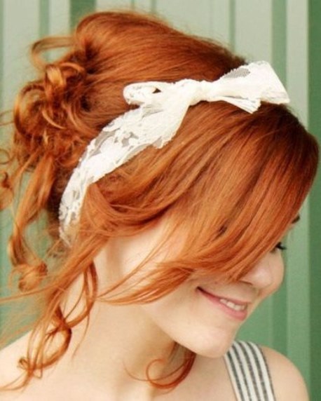 Loose Updos with a Headband