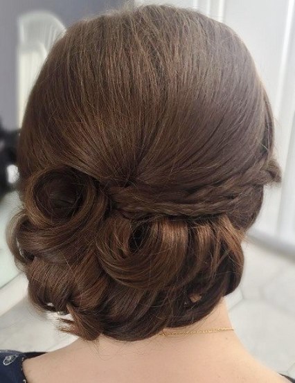 Low Updo with Pin Curls- Binding hairstyles