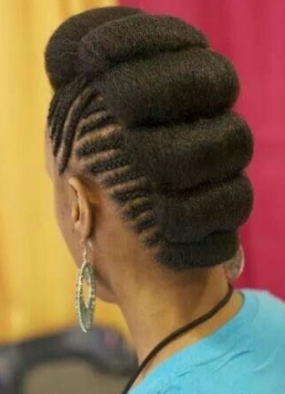 Many Buns with Braided Mohawk updo hairstyles