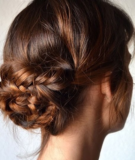 Messy fishtail Bun- Loose updos