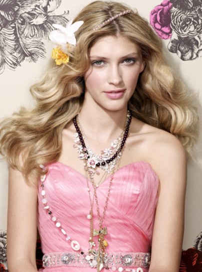 Middle Part with a Flower- Hairstyles for prom