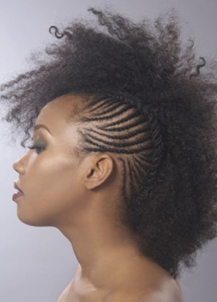 Mohawk Curls with Cornrows- Fall hairstyles