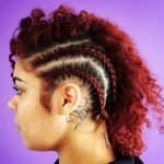 Mohawk with Side Cornrows- Braids for short hair