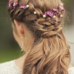 Natural Looking Hairstyles- Half up and half down wedding hairstyles