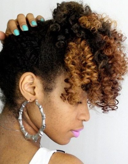 Naturally Curly Tie Up- updos for natural hair
