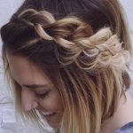 Ombre French Braided bang hairstyles