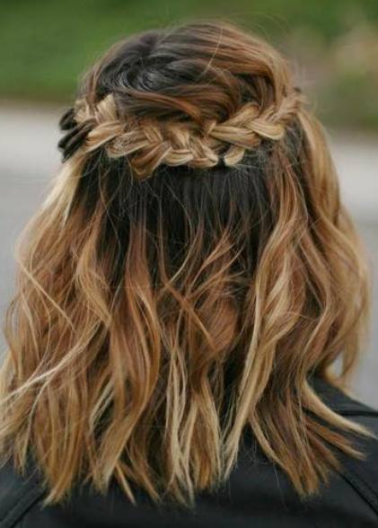 Ombre Halo- Braids for short hair