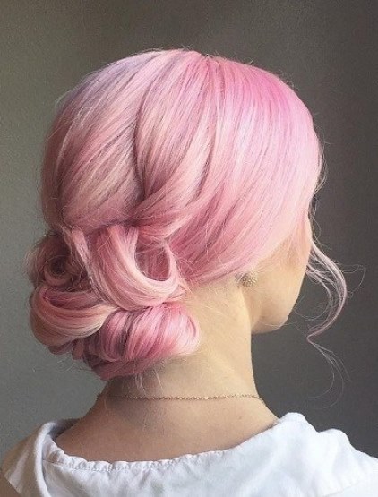 Pink Low Bun hairstyles