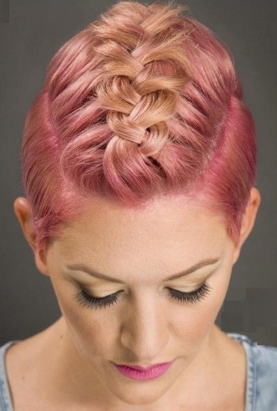 Pretty in Mohawk- Braids for short hair