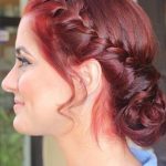 Red Low Braided Bun – Low bun hairstyles