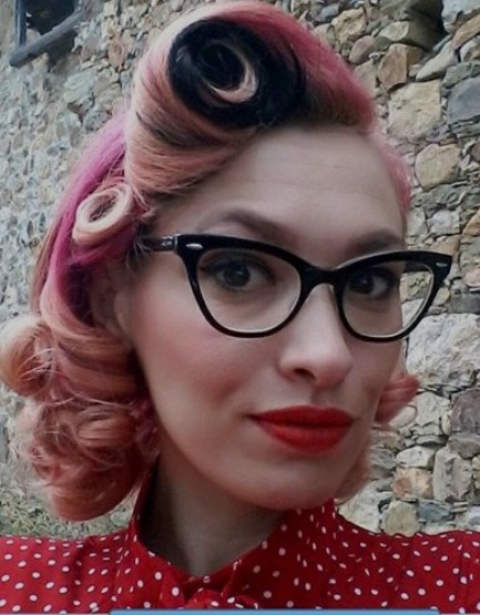 Retro Curls with Vibrant Color- Pin up hairstyles