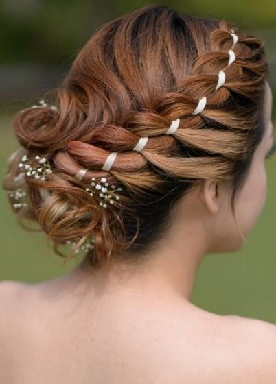 Ribbon Braid Updo- Binding hairstyles