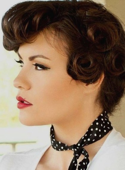 Rolls for Short Haircut- Pin up hairstyles