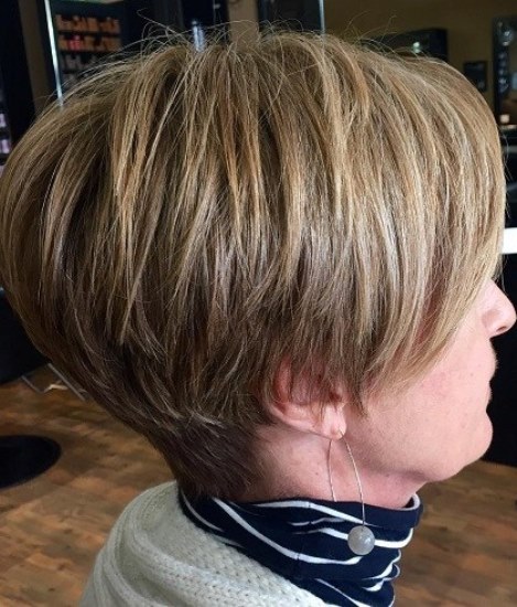 Angled Ash Blonde Cut- Short hairstyles for women over 50