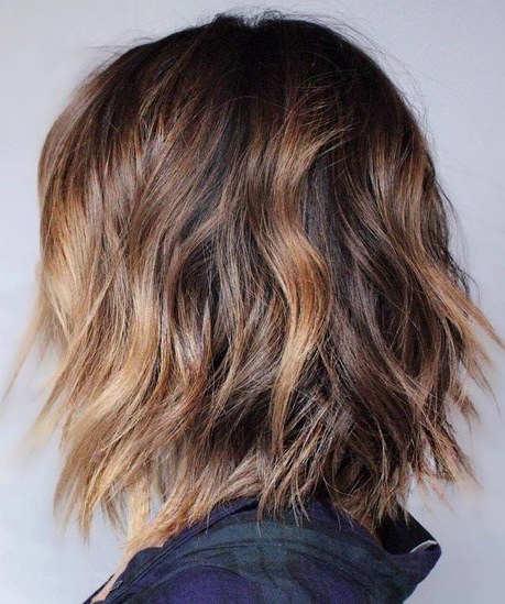 Shaggy Mid-Length Bob- Shoulder length haircuts