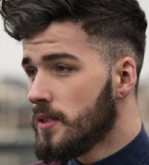 Shaved Haircut with Beard- Cool men hair looks