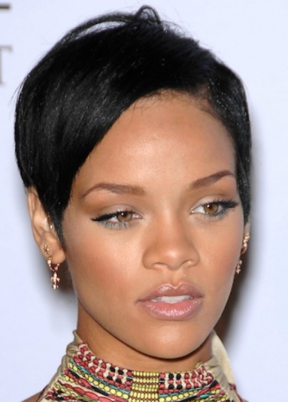 Short A-Line Style- Rihanna's short hairstyles