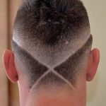 Short Haircut with Geometric Pattern- Mohawk hairstyles for men
