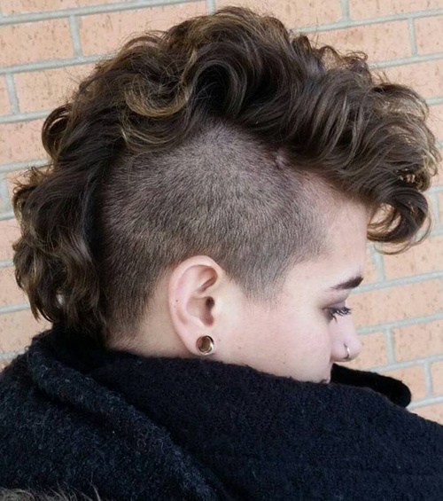 Short Mohawk Permed Hairstyle Perm Hairstyles
