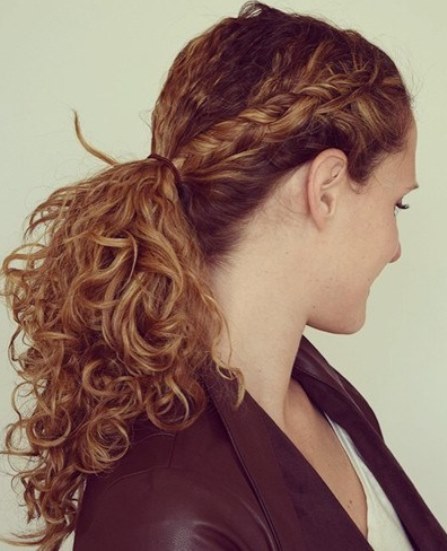 Side Braid- Curly hairstyles