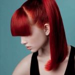 Straight Red Ponytail- Straight hairstyles