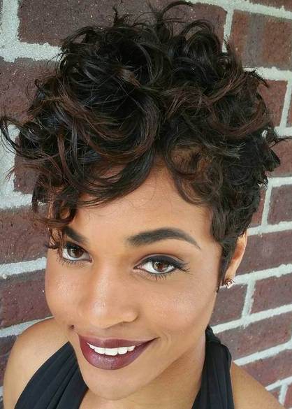 Tousled Curls- Short brown hairstyles