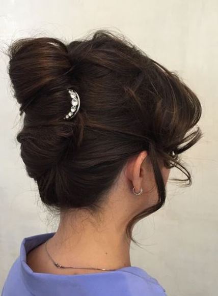 Twist with Curls- French twist updos