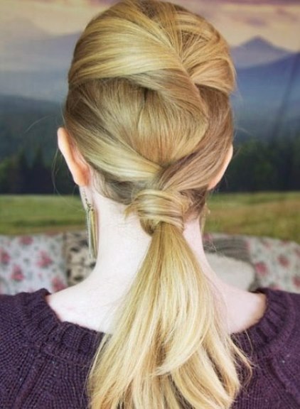 Twisted Low Ponytail- Homecoming updos