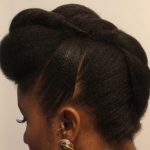 Twisted Pompadour Updos for natural hair
