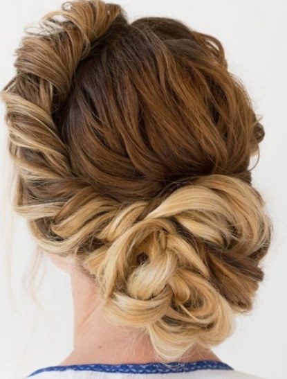 Twisted Side Bun hairstyles for prom