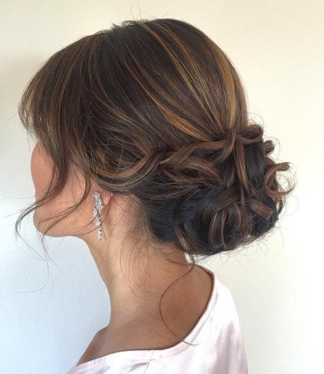 Updo with Bangs- Binding hairstyles