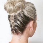 Upside down braided bun- Bun hairstyles for prom