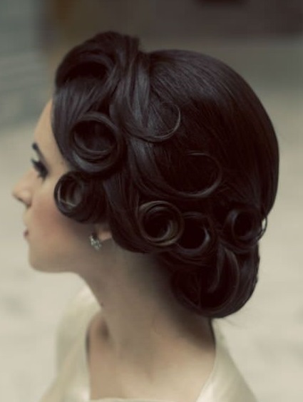 Vintage Roll Updo- Bridal hairstyles