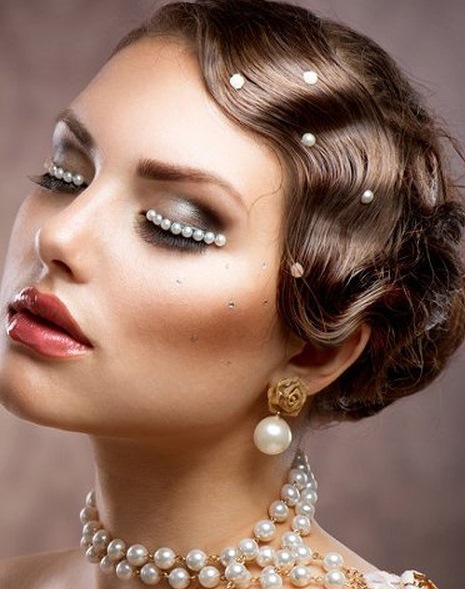 Vintage Updo with Polished Finger Waves- Wedding curly hairstyles