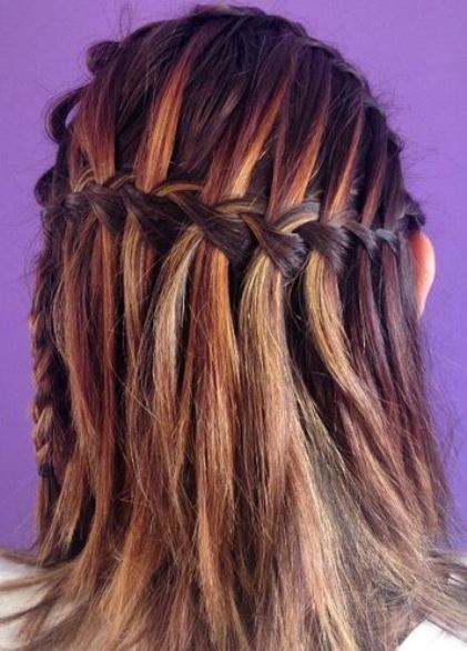 Waterfall Braid- Braids for short hair