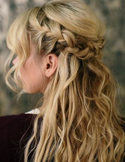 Side Ponytail with a Twist- French braid hairstyles