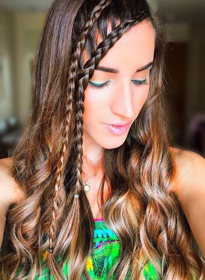 Waterfall –Like Braided Bang hairstyles