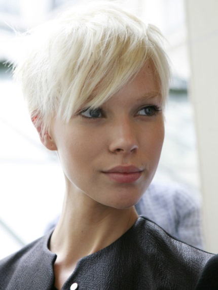 Wispy Pixie side swept Bangs