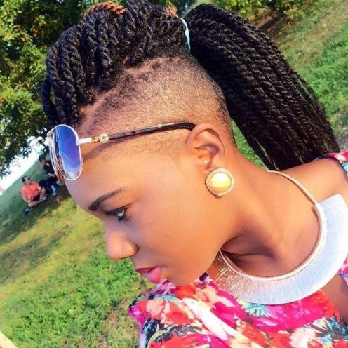 The Shaved Way kinky twists hairstyles
