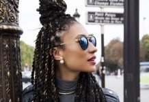 15 Stunning Kinky Twists Hairstyles Half Bun kinky twists hairstyle