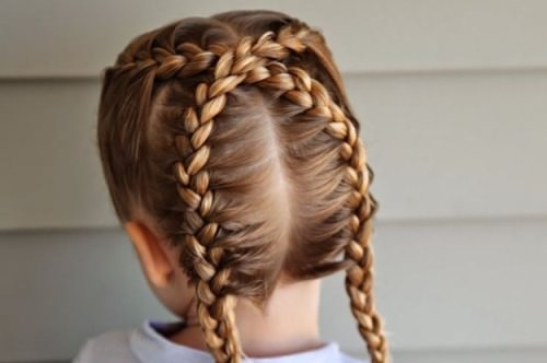 The Criss Cross Braids toddler girl hairstyles