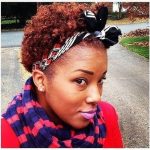 With Scarf TWA hairstyles