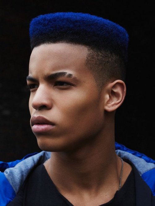 The Blue Way Faded Mohawk for Black Men