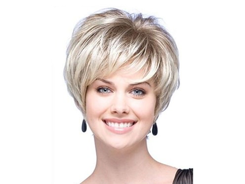 Feather Cut blonde bobs for women