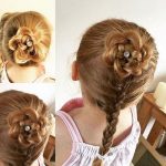 Braid with a Flower Toddler Girls Hairstyle