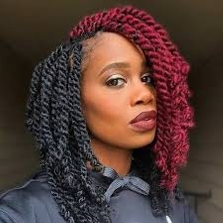 Two Color kinky twists hairstyles