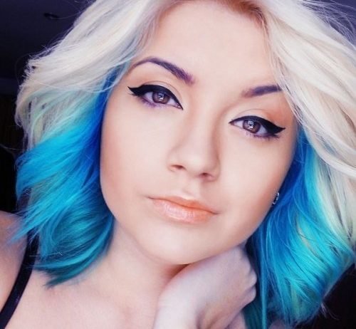 15 Blue Highlight Hairstyles Blue Bob Highlights Blue Highlight Hairstyles