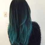 Blue & Green Ombre Blue Highlight Hairstyles